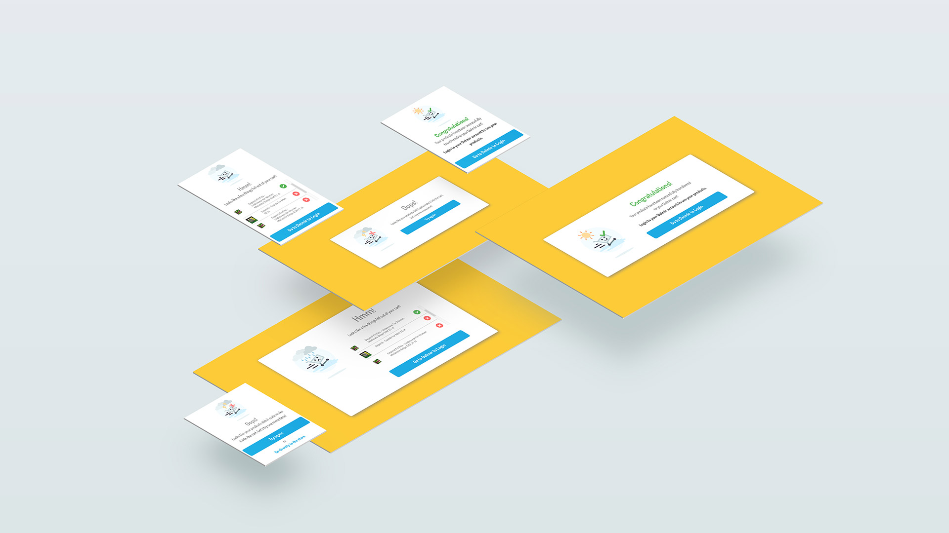 login pages carting UI