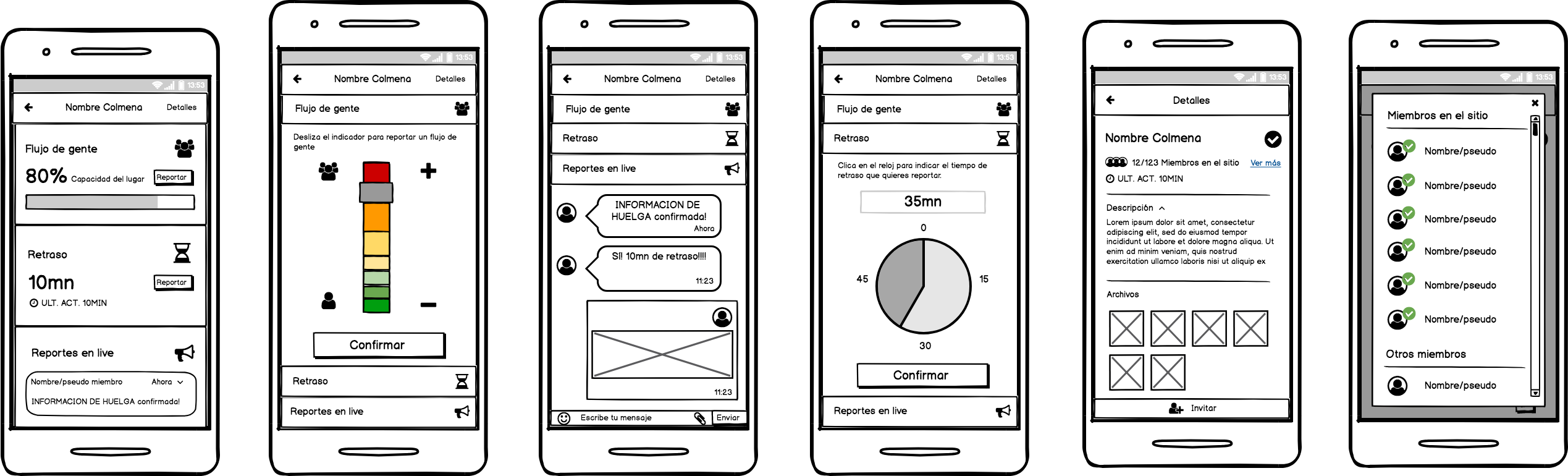 wireframes beesy app