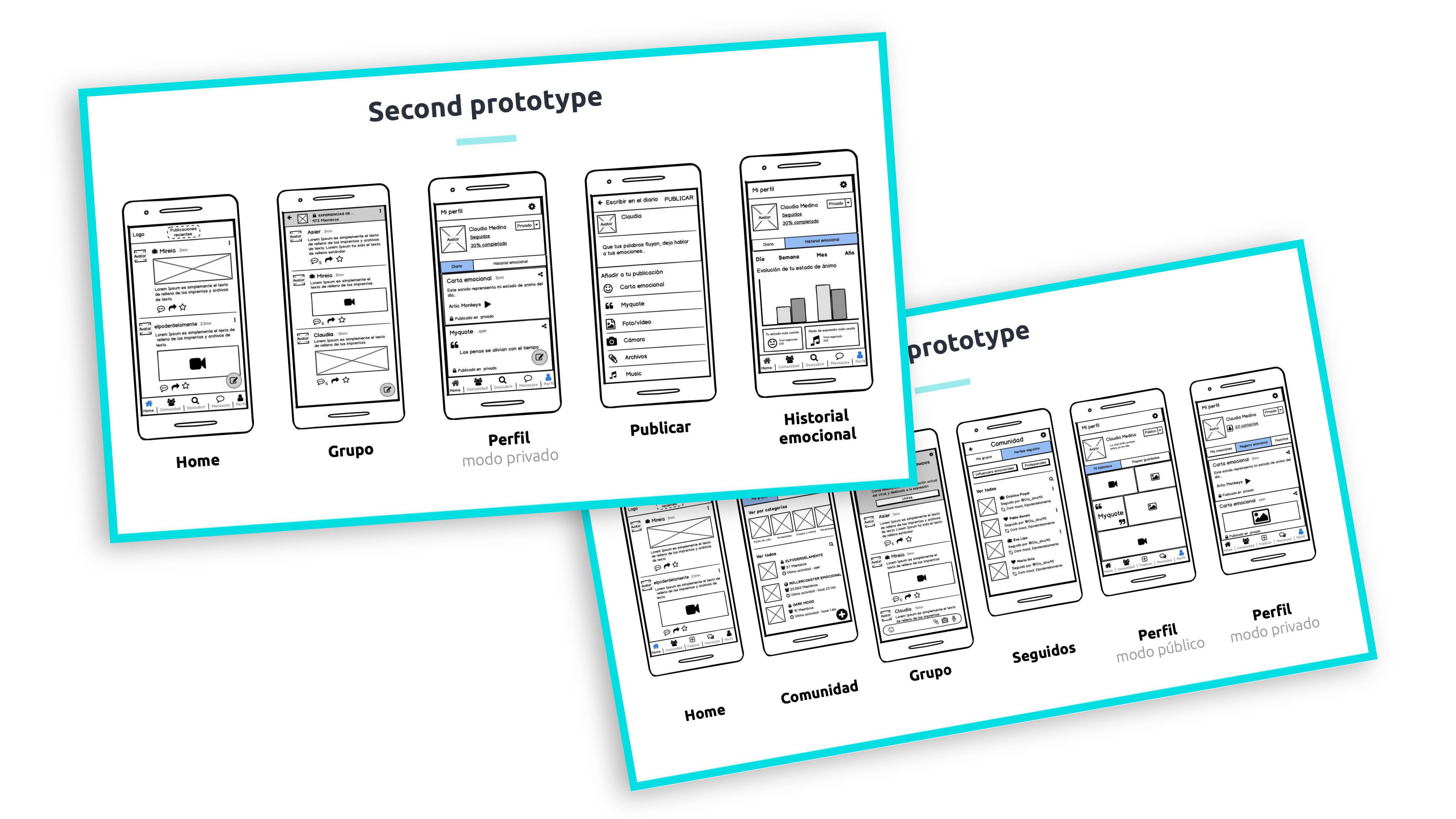 low-fi prototype: wireframes sayf app