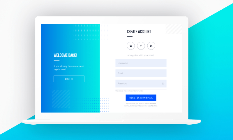 UI design challenge Login|Sign up page
